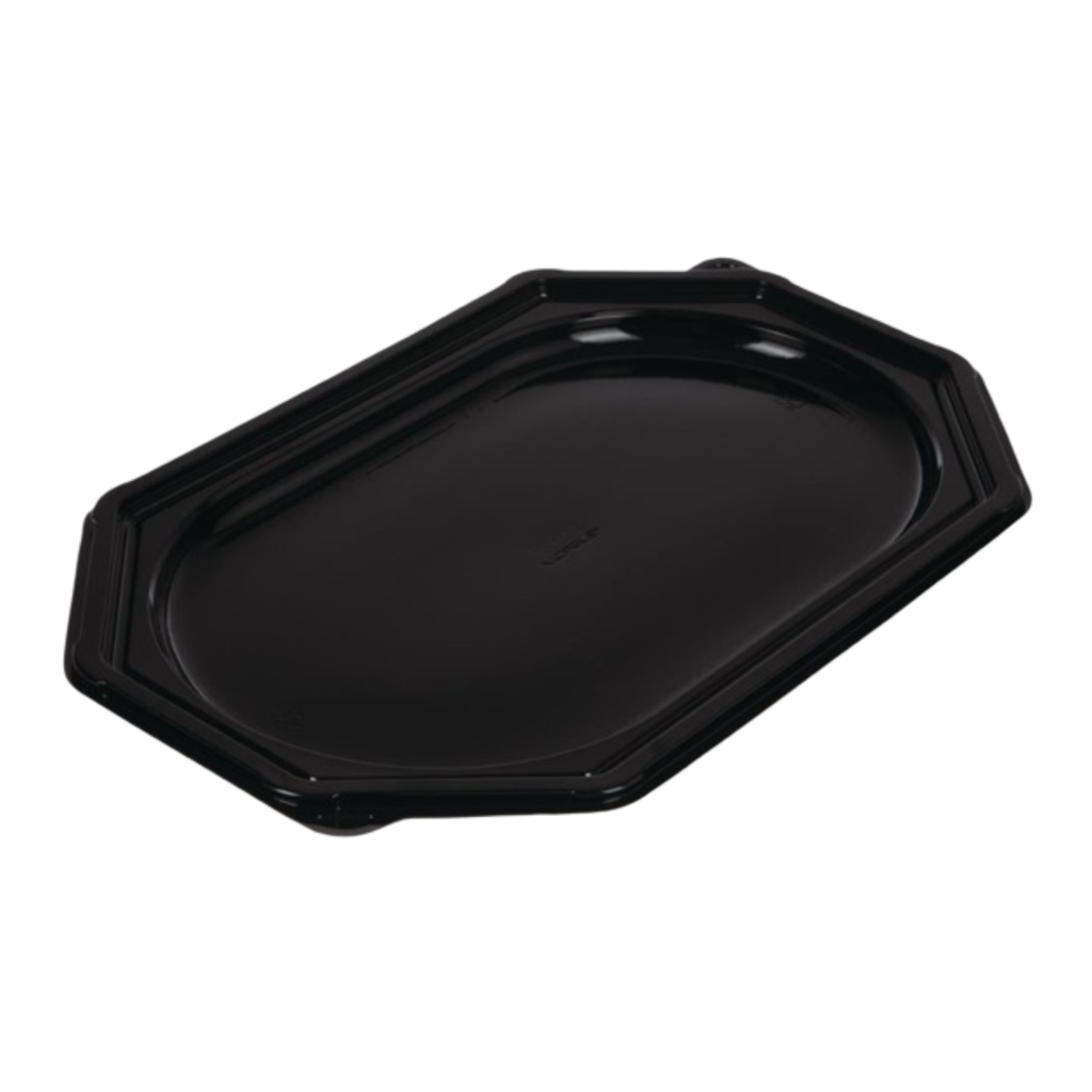 Octagonal Black Platter Base – Buffet Packaging